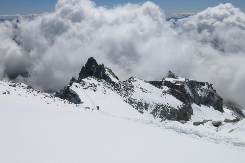 uno sguardo sulla via di salita